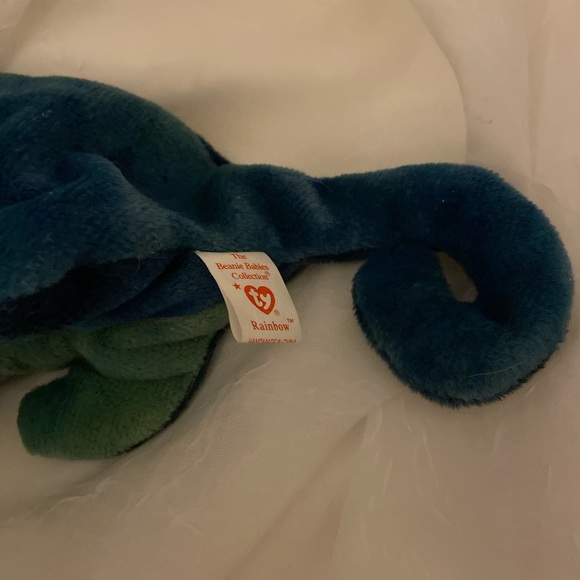 Rainbow the Chameleon Ty Beanie Baby Babies 1997 stuffed animal vintage 90s - Picture 12 of 13